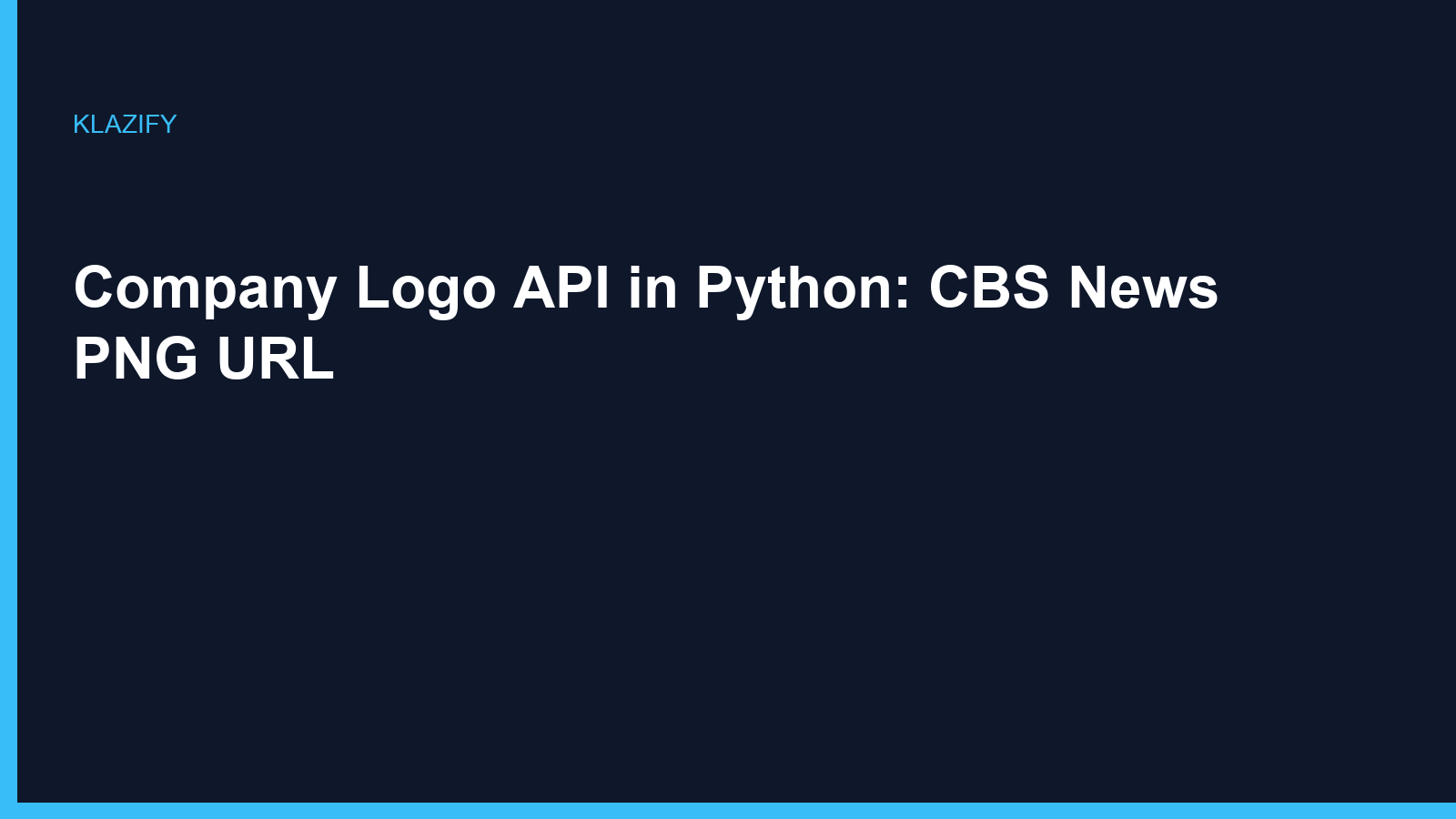 Company Logo API in Python: CBS News PNG URL