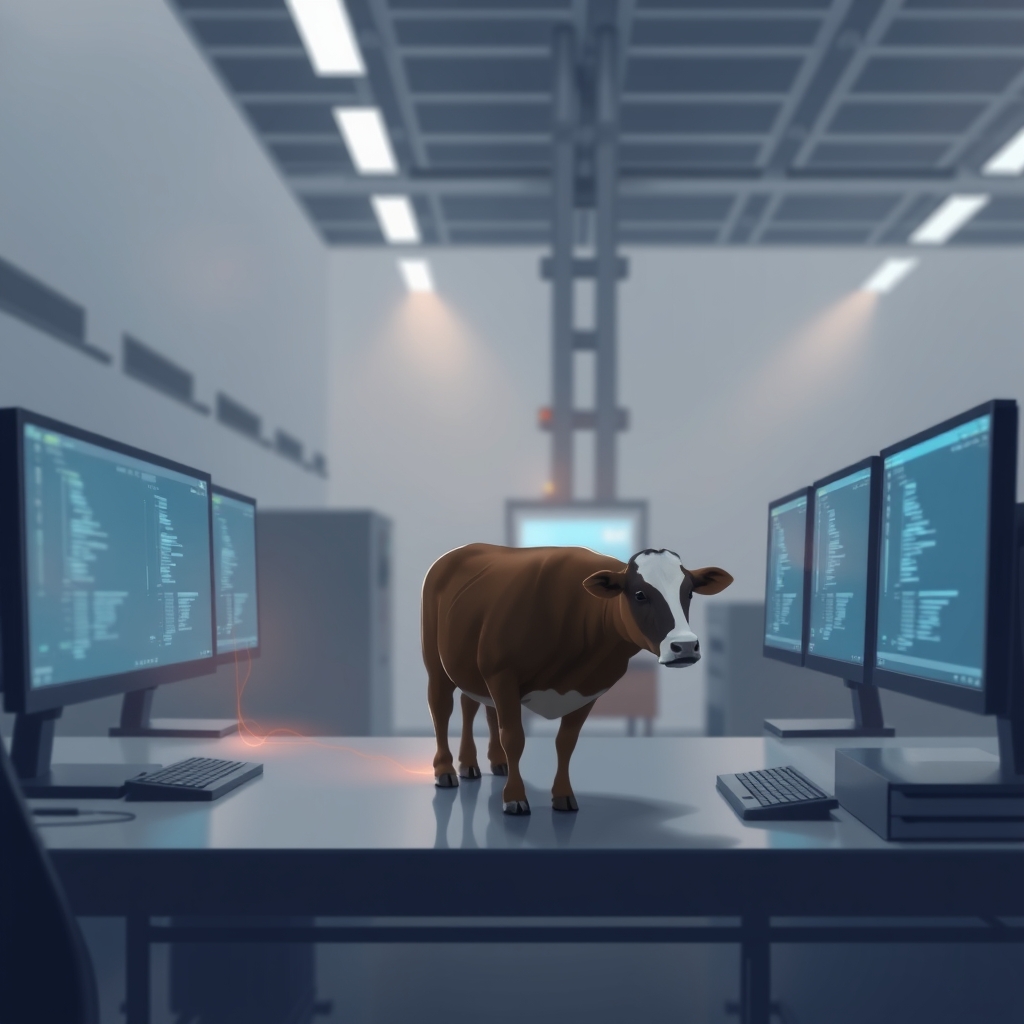 Illustration: Livestock Carrier Near a Port